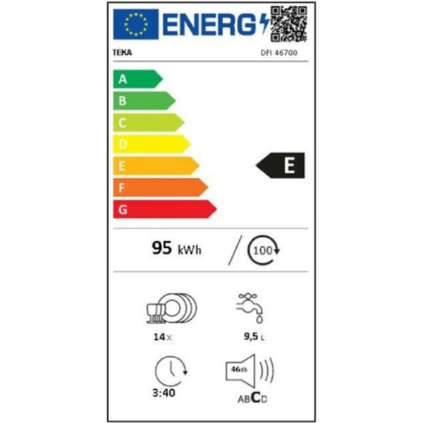 Πλυντήριο πιάτων Teka DFI46710 60 cm Λευκό Ενσωματωμένο - Image 3