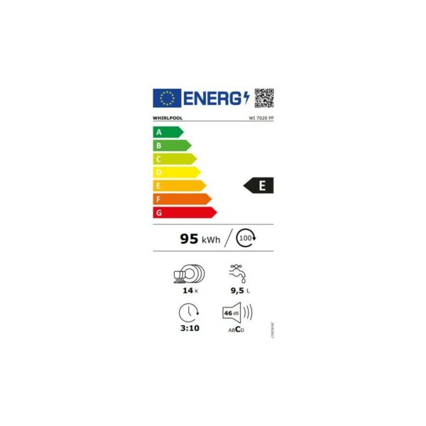 Πλυντήριο πιάτων Whirlpool Corporation WI7020PF Ασημί 60 cm - Image 2