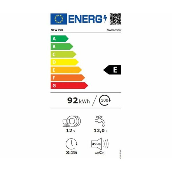 Πλυντήριο πιάτων NEWPOL NWD605DX 60 cm - Image 3