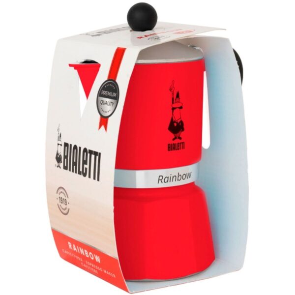 Ιταλικη καφετιερα Bialetti Rainbow Κόκκινο Αλουμίνιο 60 ml - Image 2