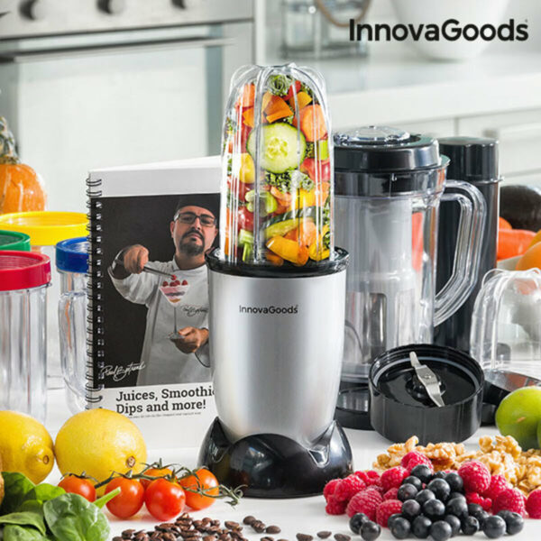 Μπλέντερ Μίξερ με Βιβλίο Συνταγών One Touch InnovaGoods 250W Γκρι