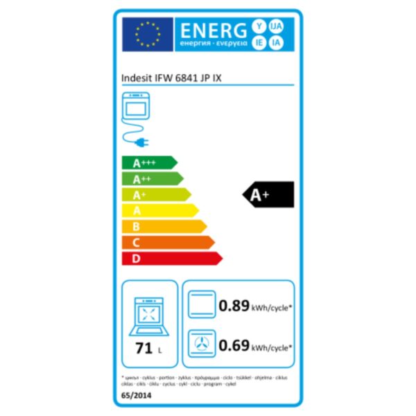 Πυρολυτικός Φούρνος Indesit IFW6841JPIX 3300W 71 L - Image 2