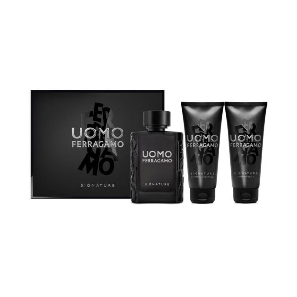 Salvatore Ferragamo Uomo Signature Pour Homme Eau de Parfum 100ml & Shower Gel 100ml & After Shave 100ml